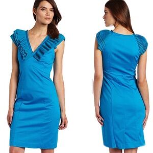Ted Baker Teal Ruffle Mini Dress